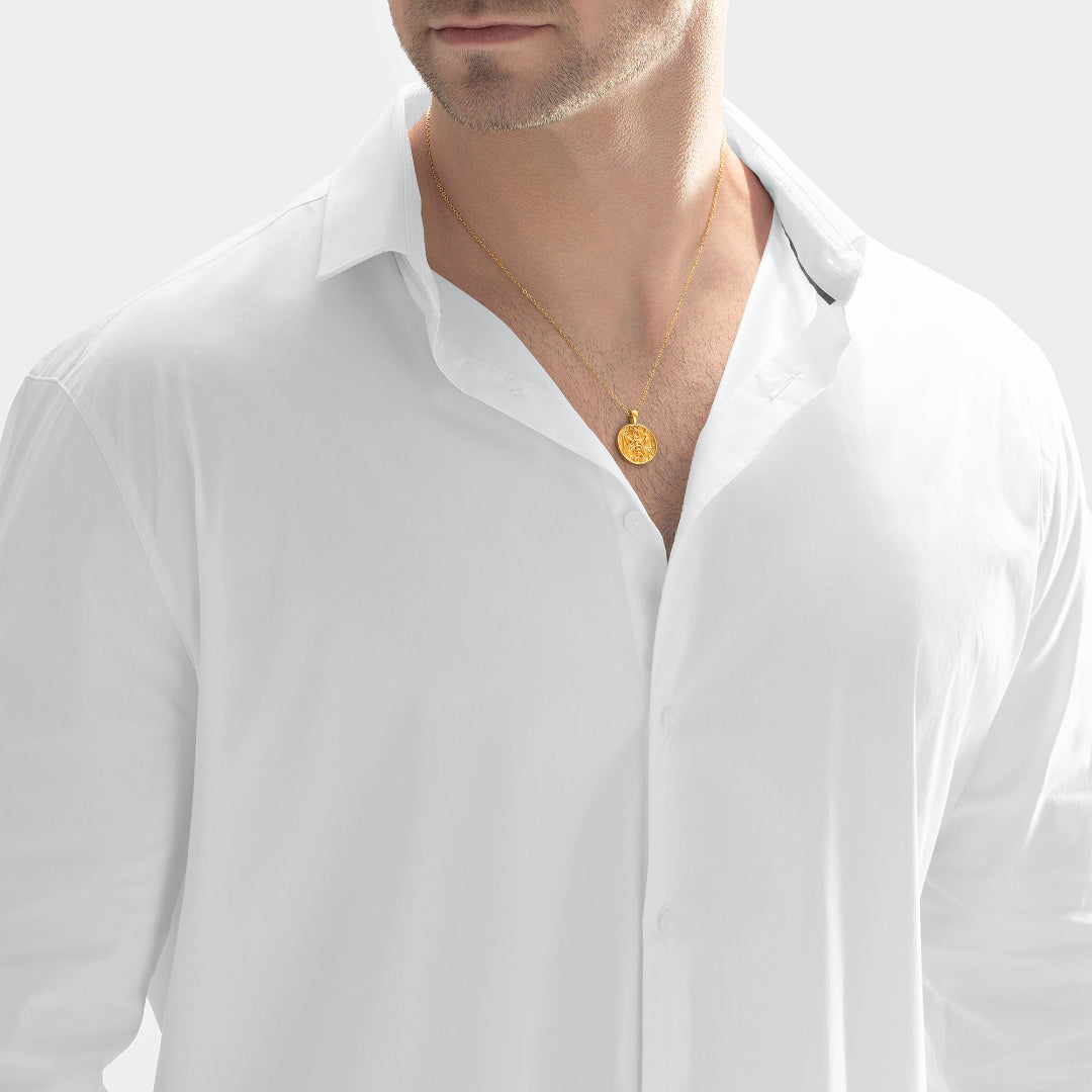 Nebu Gold 24k Gold Libra Pendant Male