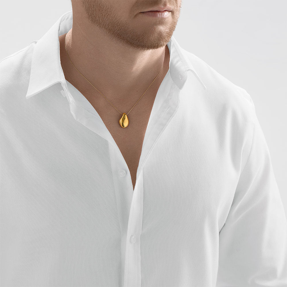 Nebu Gold 24kt Gold Molten Orb Pendant Male