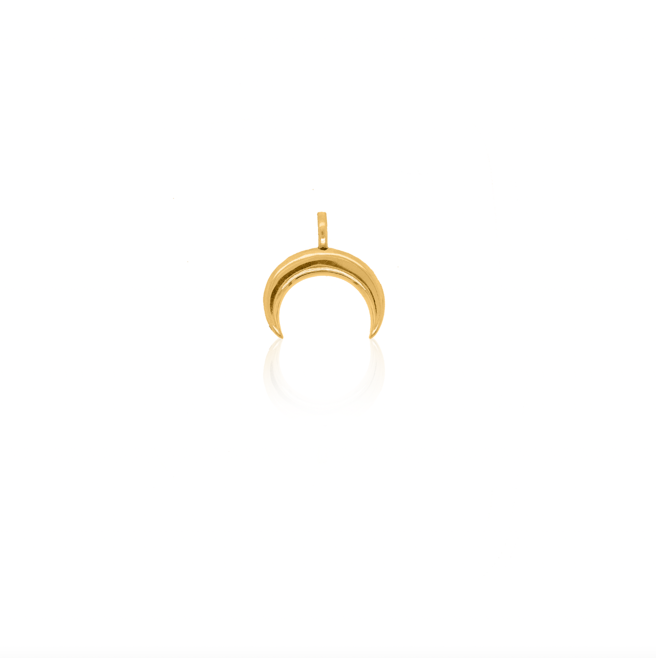 24Kt Gold Crescent Moon Pendant