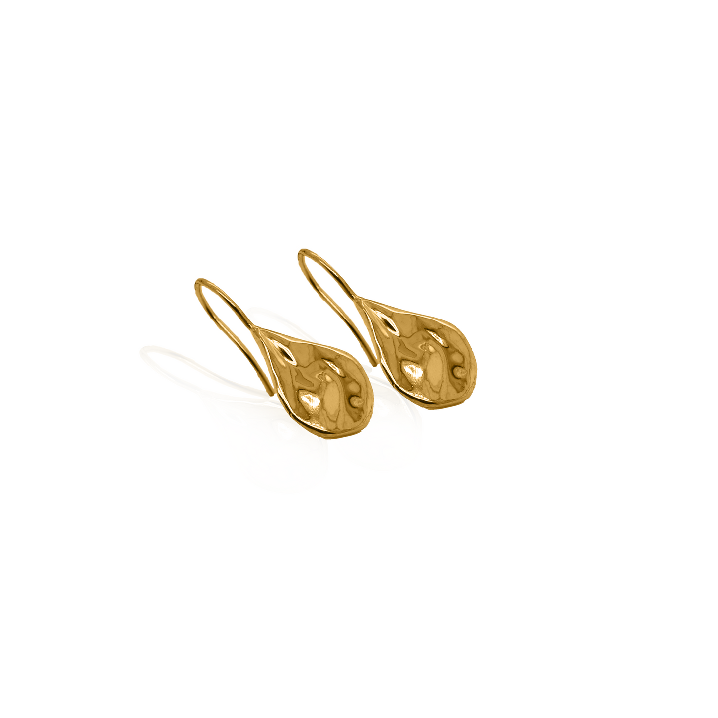 24Kt Gold Molten Drop Earrings