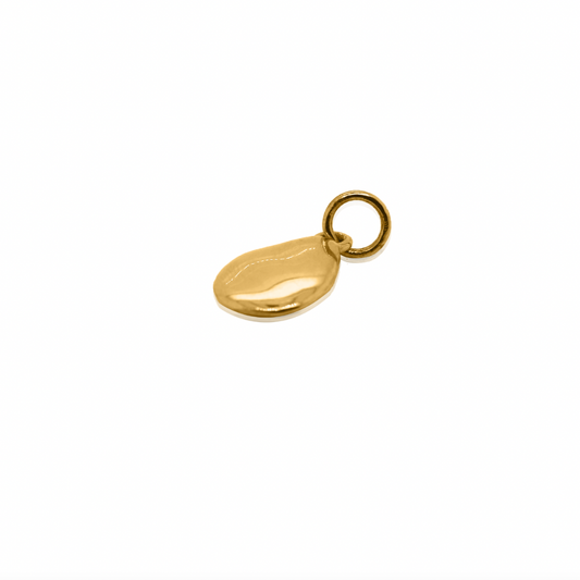 Nebu Gold 24k Gold Pear Charm Side View