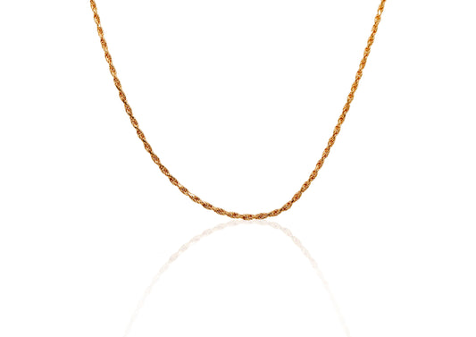 22Kt Gold Rope Chain Necklace