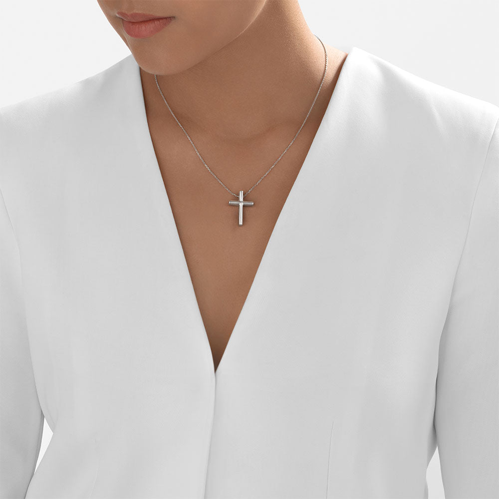 24Kt Platinum Classic Cross Pendant