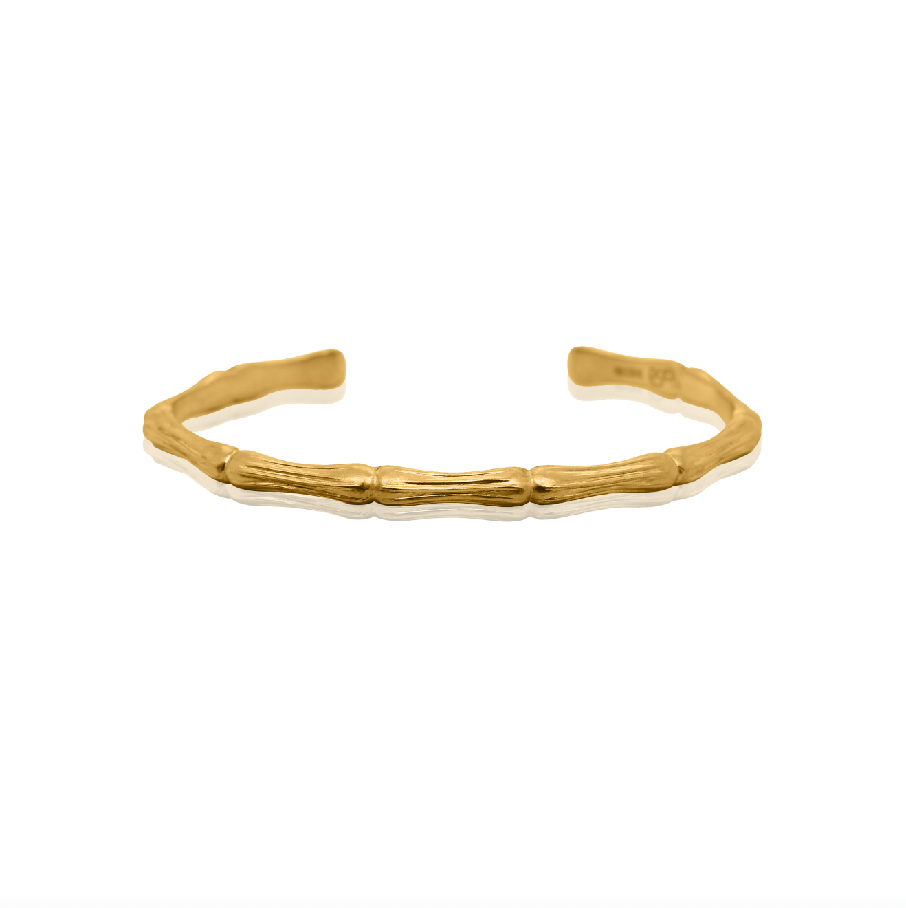 Gold bark texture bangle