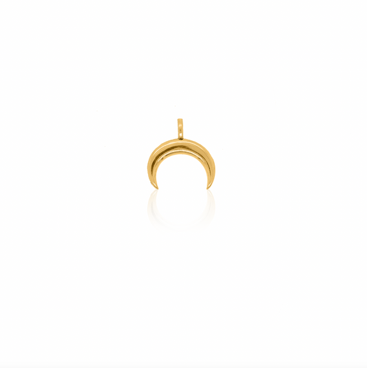 Gold crescent moon pendant