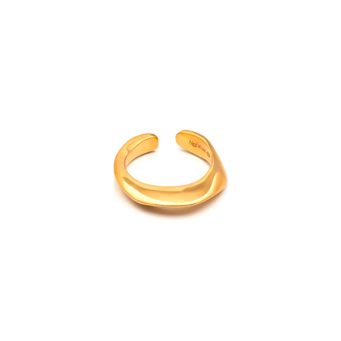 24Kt Gold Molten Ring