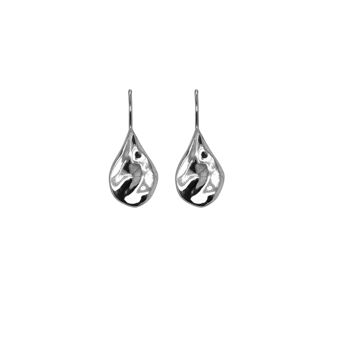 24Kt Platinum Molten Drop Earrings