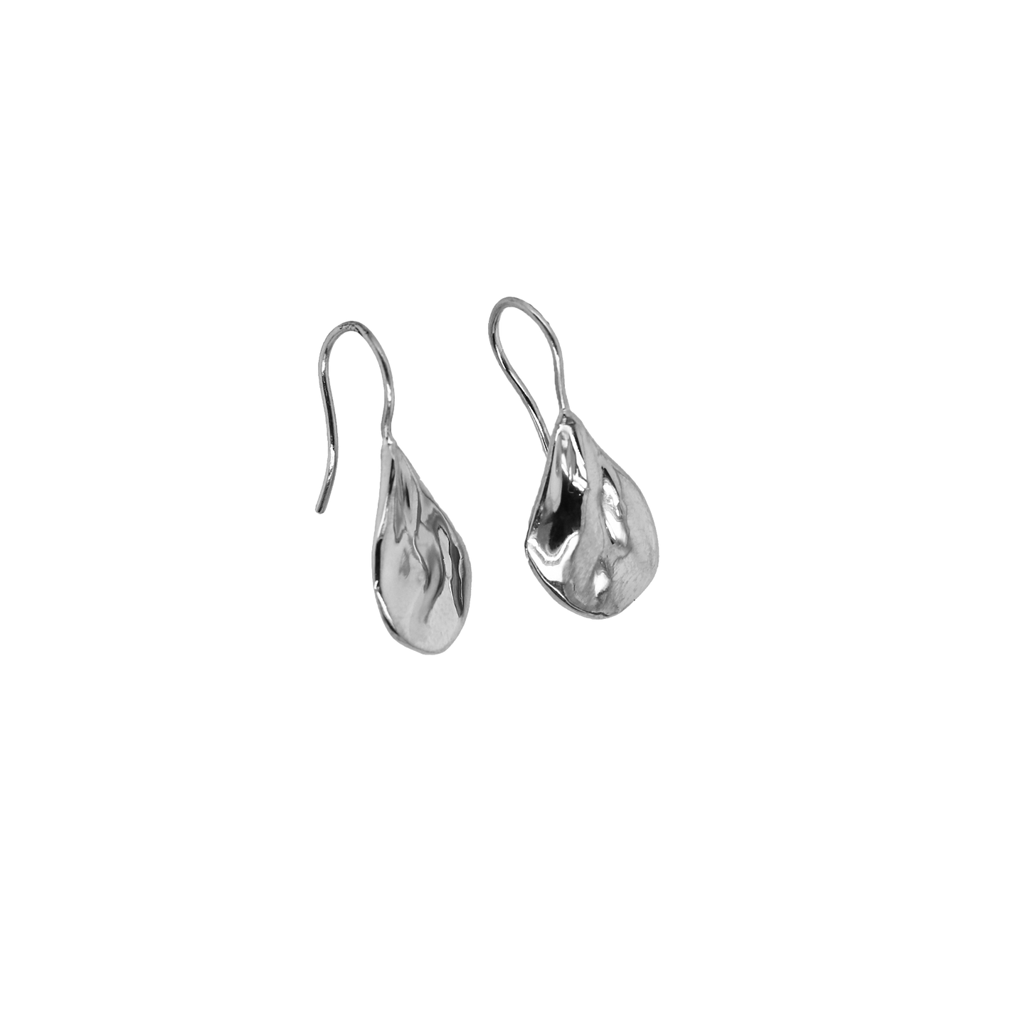 24Kt Platinum Molten Drop Earrings