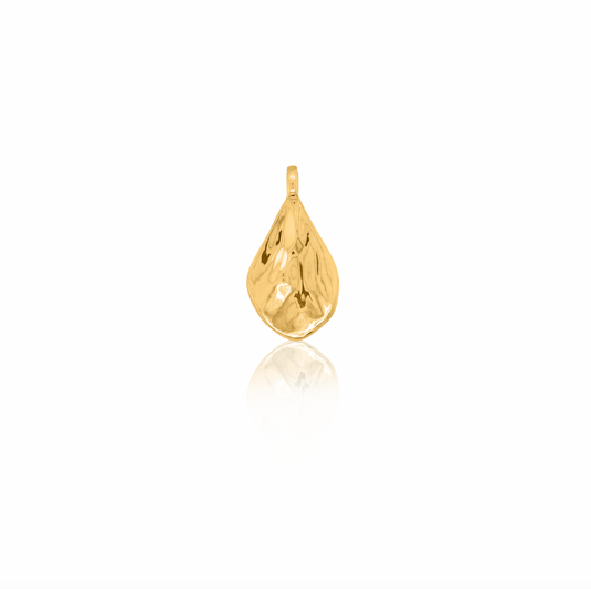 Gold molten drop pendant