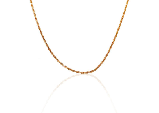 Nebu Gold 22kt Gold Rope Chain Front View