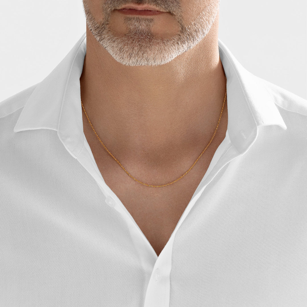 Nebu Gold 22kt Gold Rope Chain Male