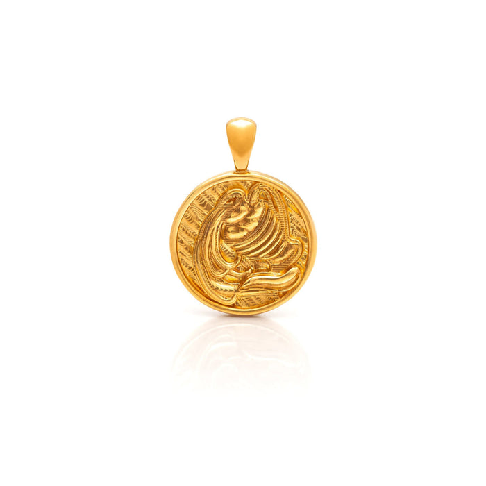 24K gold charm pendant
