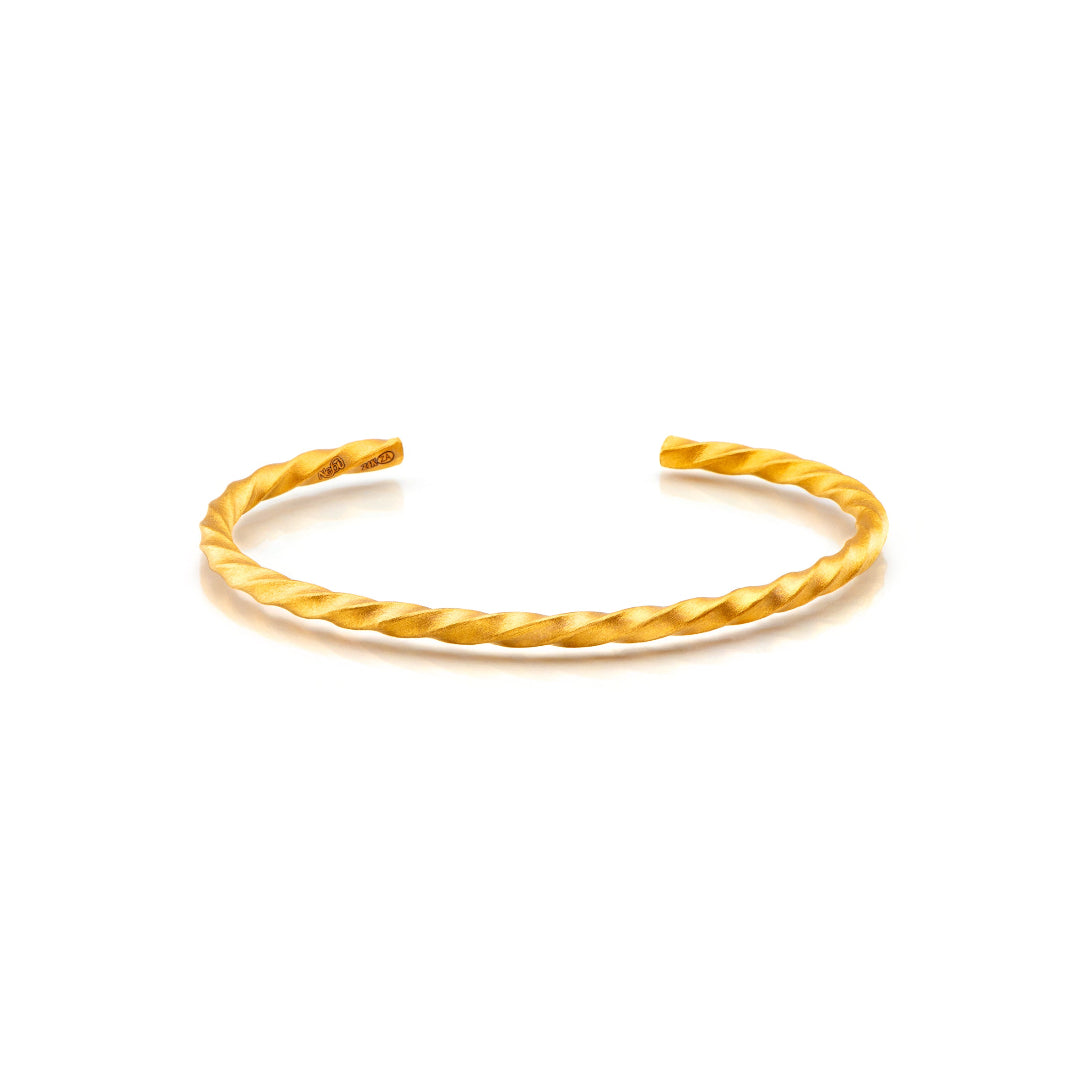 24Kt Gold Bullion Twist Bangle 1/2 oz