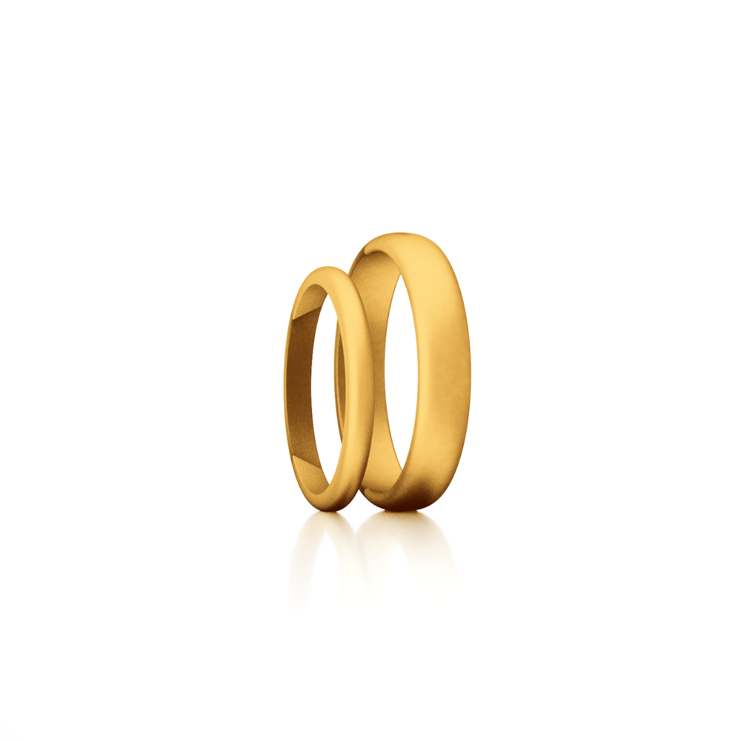 Nebu Gold 24k Gold Curved Ring Matt Male