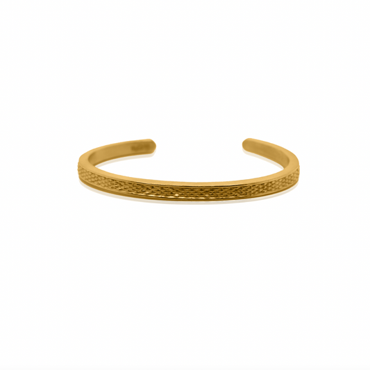 Nebu Gold 24k Gold Embellished Bangle Front View