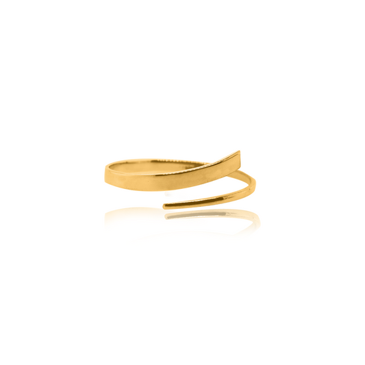 Nebu Gold 24k Gold Eternal Twist Wrist Cuff Front View