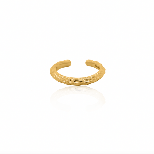 Nebu_Gold_24k_Gold_Textured_Ring_Front_View