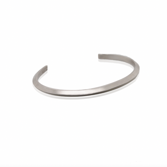 Nebu Gold 24k Platinum Classic Ridged Bangle Side View