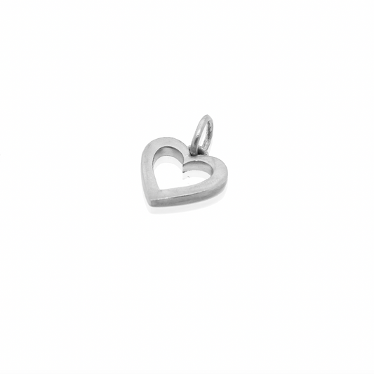 Nebu Gold 24k Platinum Heart Charm Side View