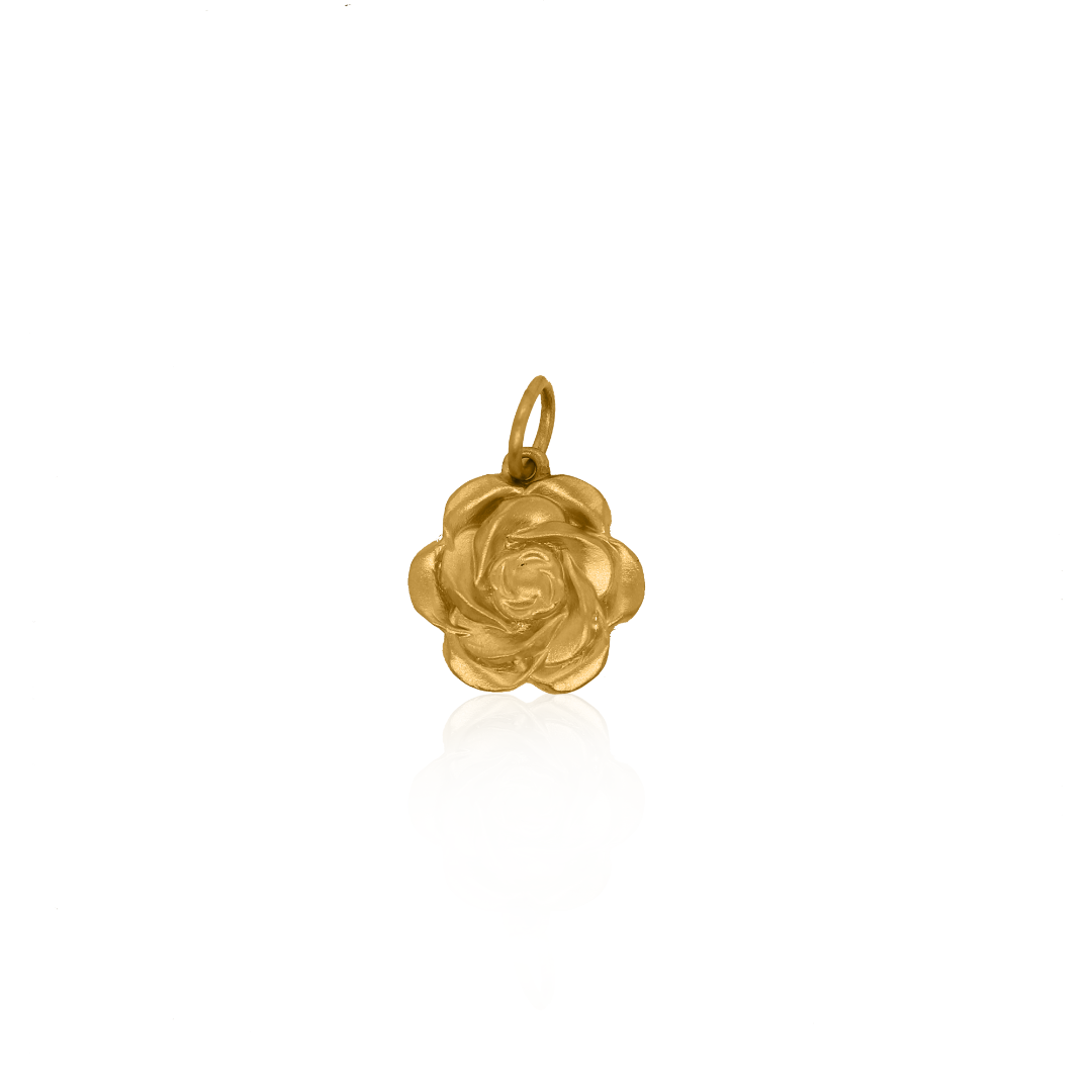 Nebu Gold 24kt Gold Bloom Charm Front