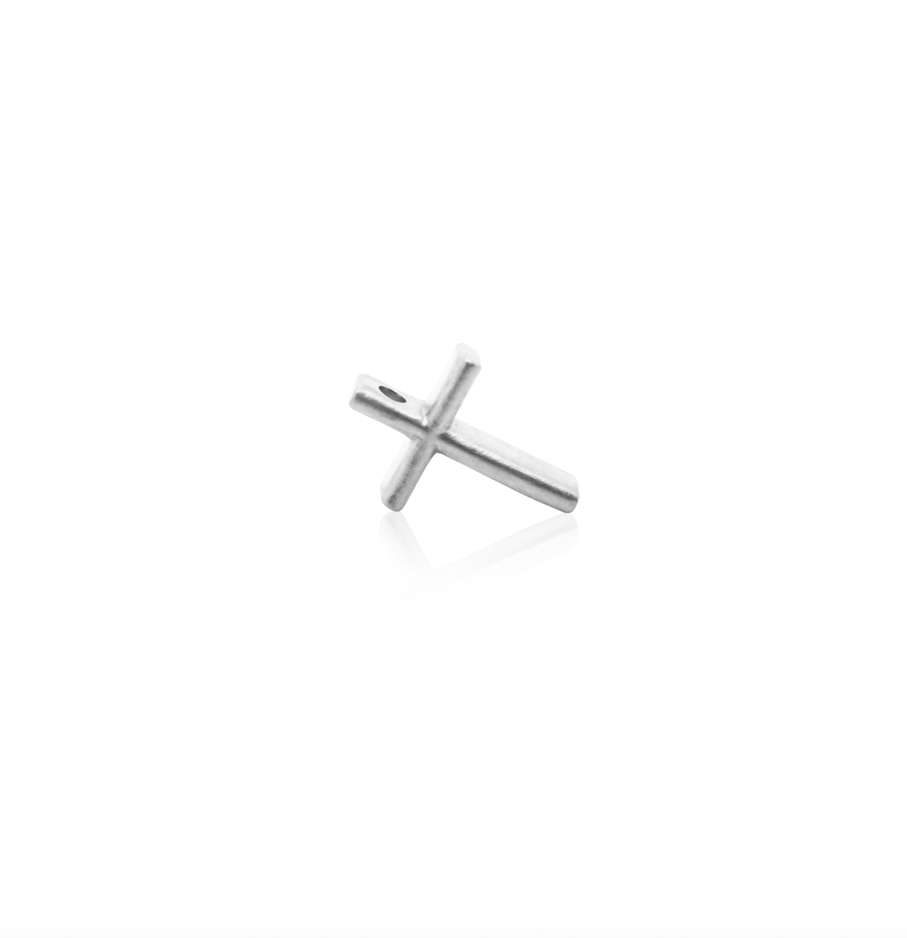 Platinum slender cross pendant