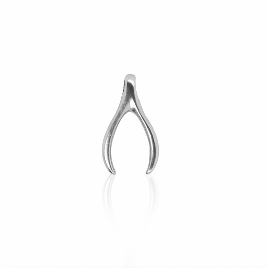 Platinum wishbone pendant
