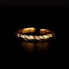 Nebu Gold 24k Gold Textured Ring Side View