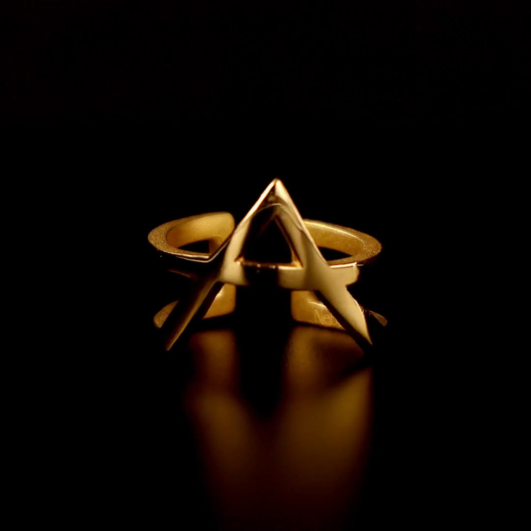 Nebu Gold 24k Gold Arrow Ring Video