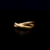 Nebu Gold 24k Gold Modern Crossover Ring