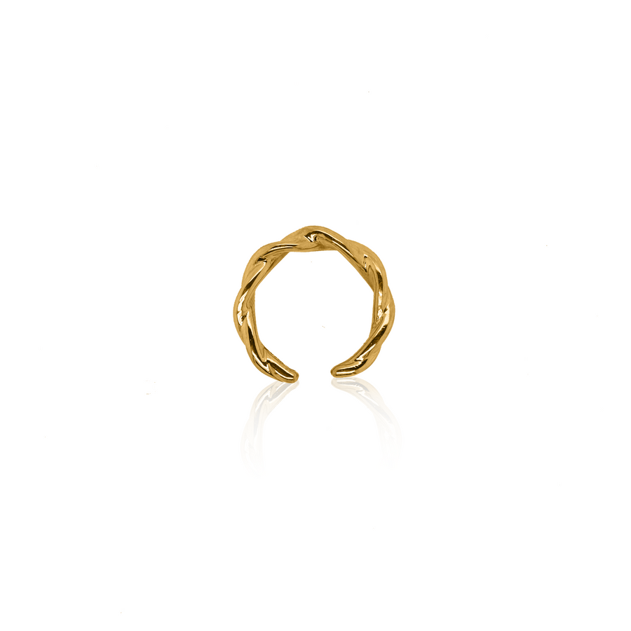 24Kt Gold Braided Ring