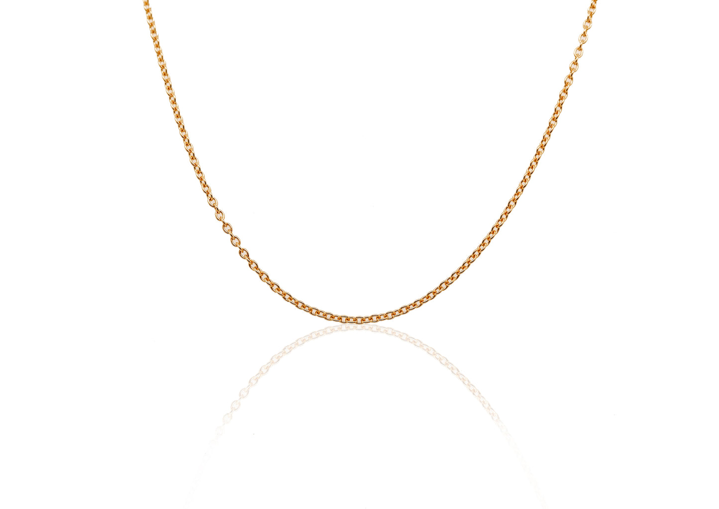22Kt Gold Round Cable Chain Necklace
