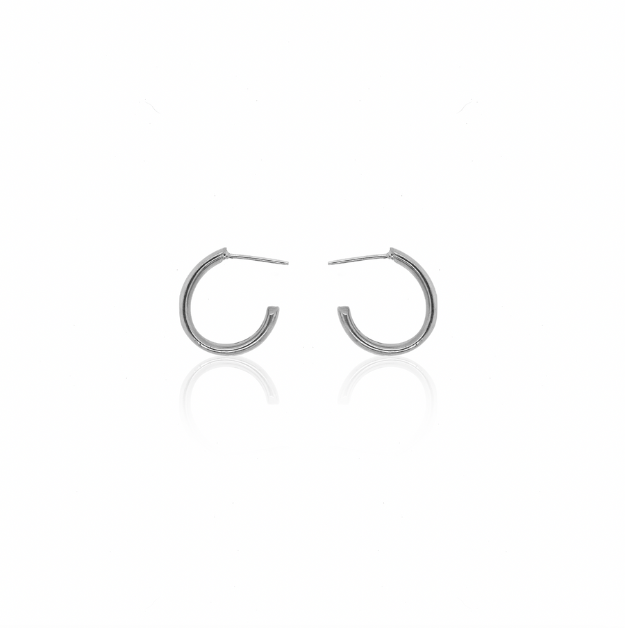 24Kt Platinum Classic Slender Hoop Earrings