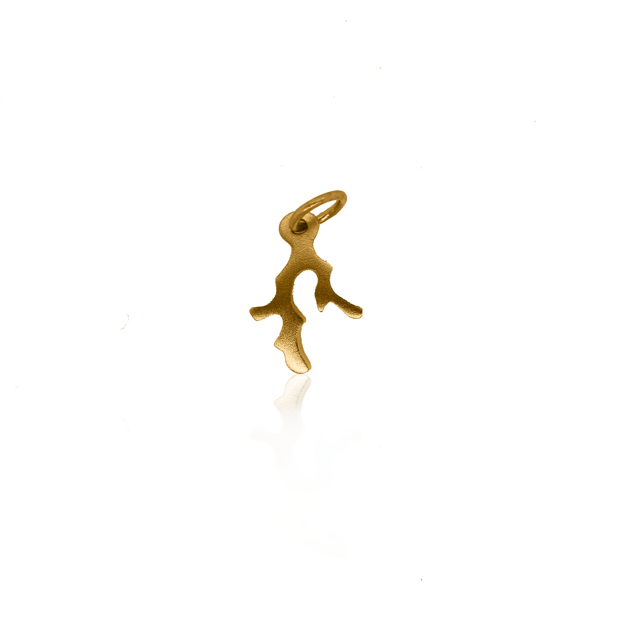 24Kt Gold Coral Charm
