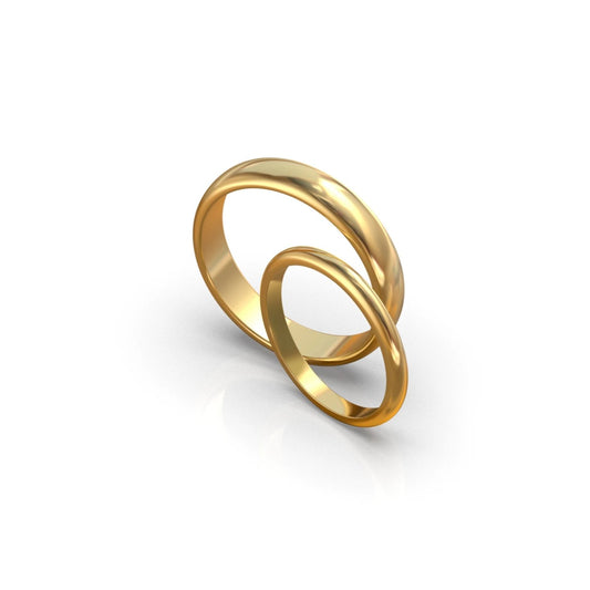 24Kt Gold Curved Men's Ring