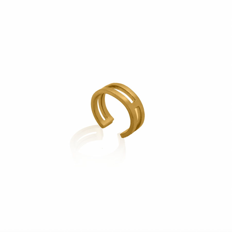 24Kt Gold Double Banded Ring