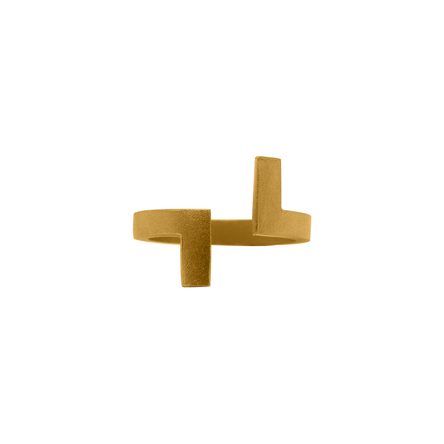 24Kt Gold Double Stop Ring