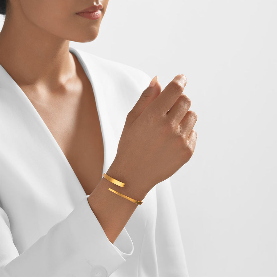 24Kt Gold Eternal Twist Bangle