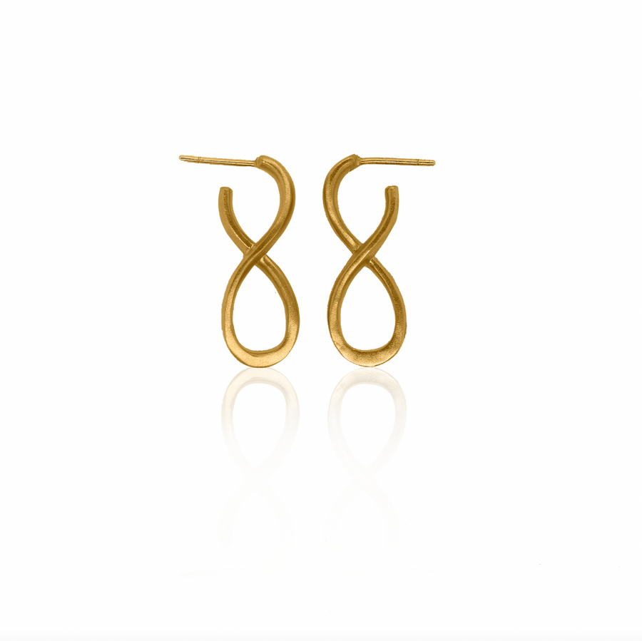24Kt Gold Figure Eight Earrings