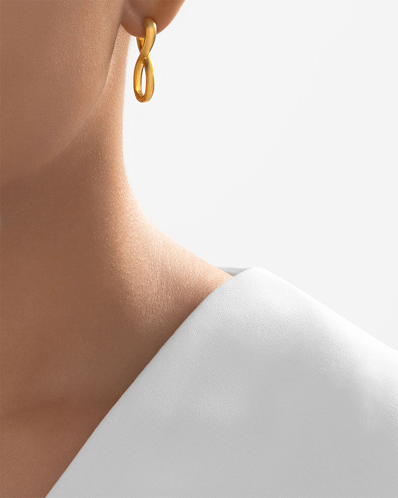 24Kt Gold Figure Eight Earrings
