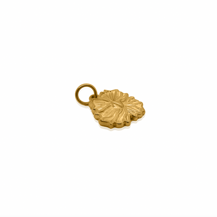 24Kt Gold Golden Hibiscus Charm