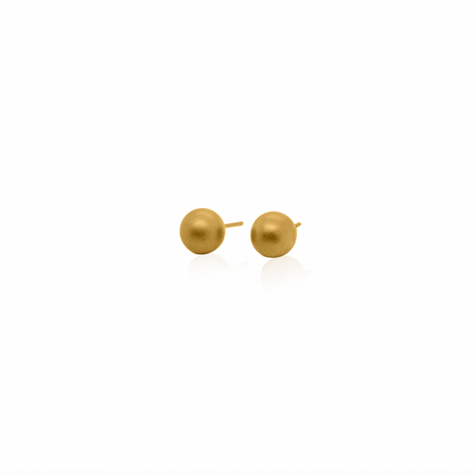 24Kt Gold Orb Stud Earrings