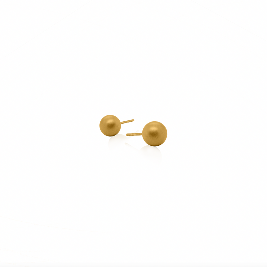 24Kt Gold Orb Stud Earrings