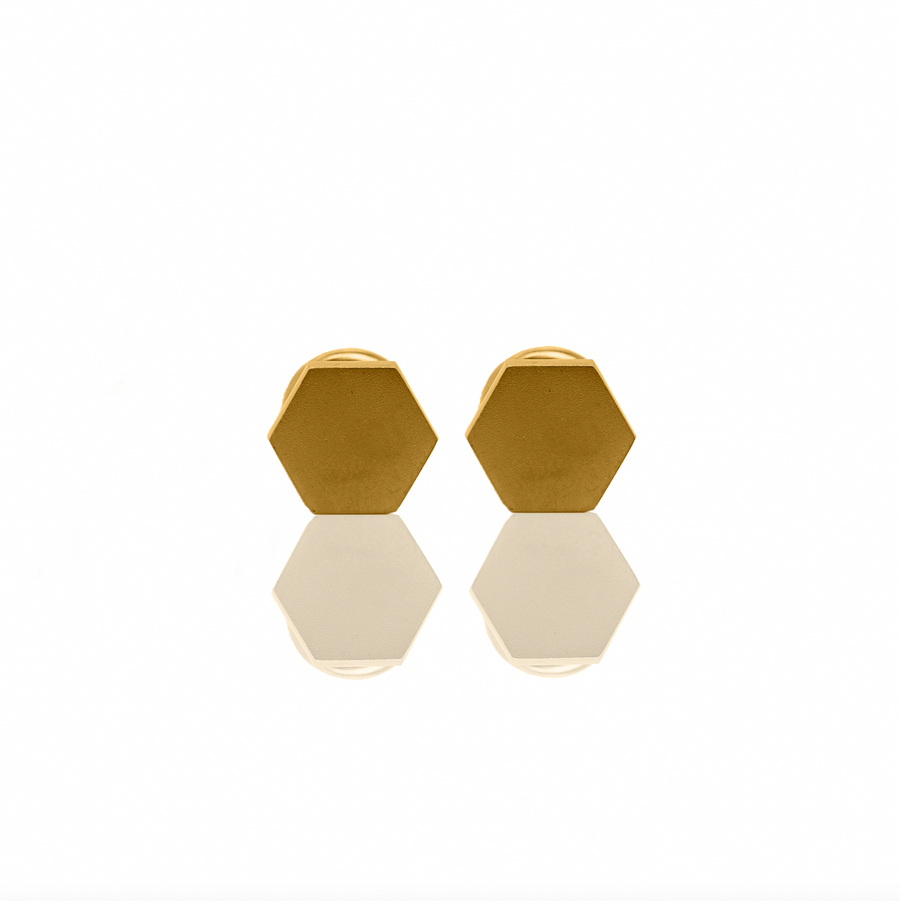 24Kt Gold Modern Hexagon Cufflinks
