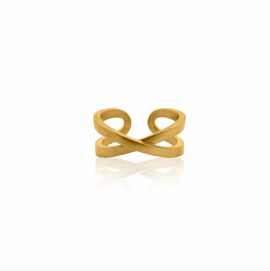 24Kt Gold Modern Infinity Ring