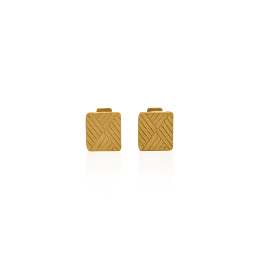 24Kt Gold Modern Square Cufflinks