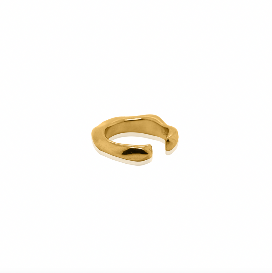 24Kt Gold Molten Ring