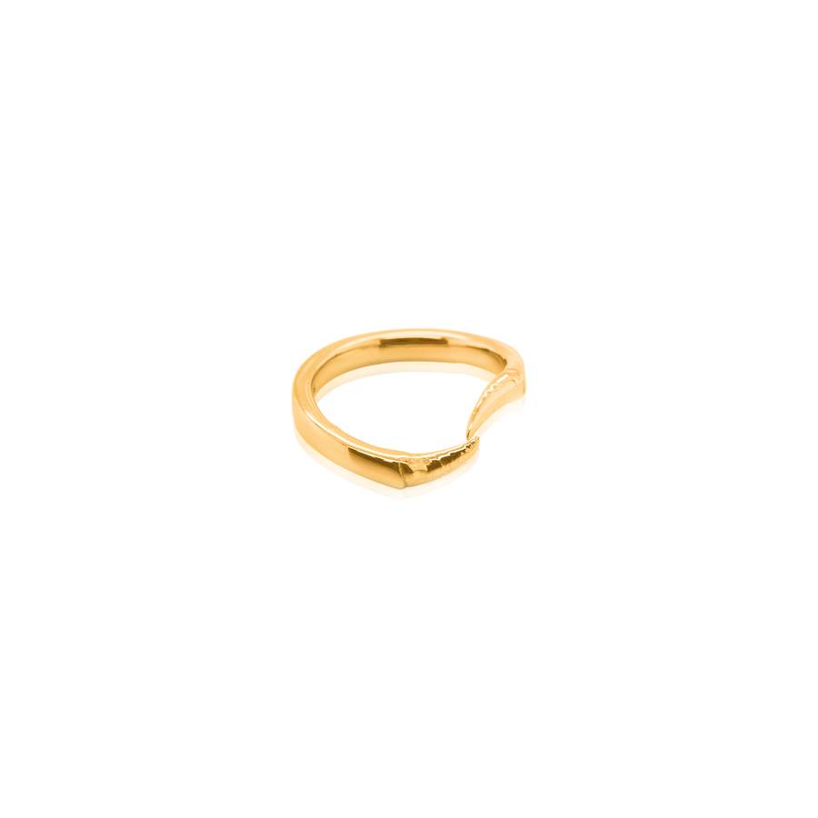 24Kt Gold Rhino Horn Ring