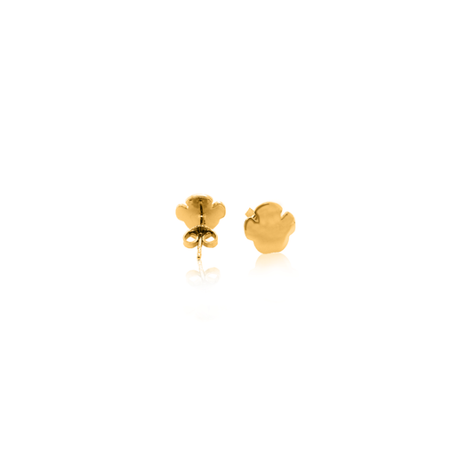 24Kt Gold Rhino Footprint Earrings