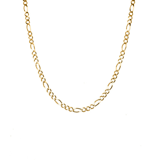 Nebu Gold 22kt Gold Figaro Chain Front View