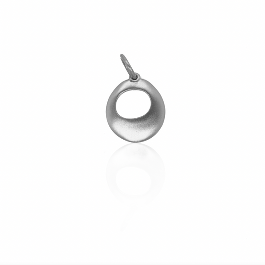 Nebu Gold 24k Platinum Hollow Orb Charm Front View
